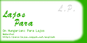 lajos para business card